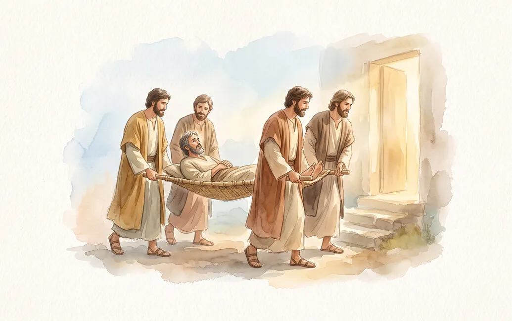 Watercolor painting of an open hand reaching outward in an act of giving and receiving